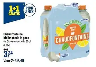 Chaudfontaine biolimonade citroen-munt