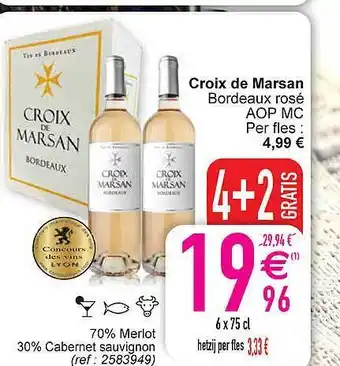 Cora Croix de marsan bordeaux rosé aanbieding