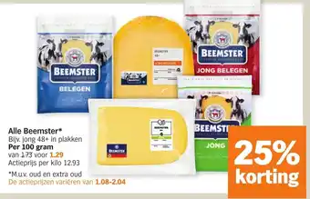 Albert Heijn Alle Beemster Bijv. Jong 48+ In Plakken aanbieding