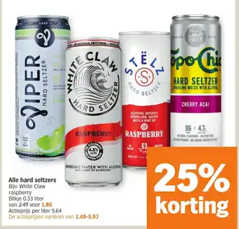 Alle Hard Seltzers Bijv. White Claw
