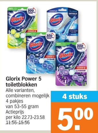 Albert Heijn Glorix Power 5 Toiletblokken aanbieding