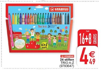 Cora Stabilo 24 Stiften Trio A-Z aanbieding
