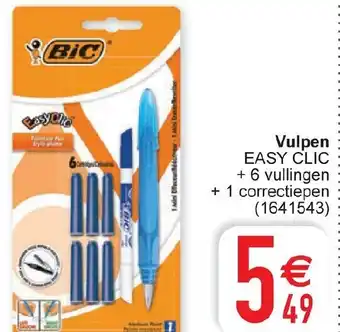 Bic Vulpen Easy Clic +6 Vullingen + 1 Correctiepen