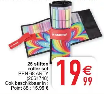 Cora Stabilo 25 Stiften Roller Set Pen 68 Arty aanbieding
