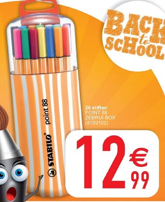Cora Stabilo 20 Stiften Point 88 Zebrui Box aanbieding