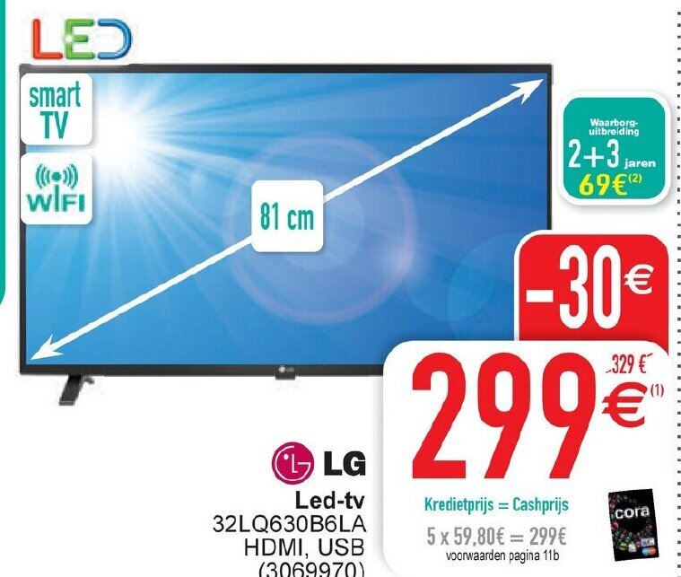 Cora LG LED-TV 32LQ630B6LA aanbieding
