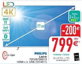 Cora Philips LED TV 70PUS7956/12 aanbieding