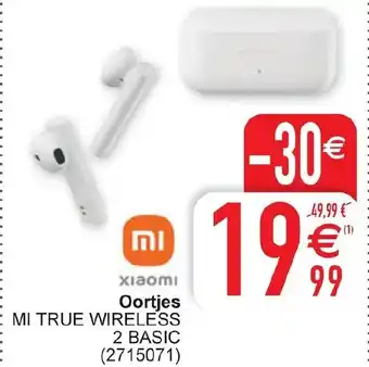 Cora Xiaomi Oortjes Mi True Wireless 2 Basic aanbieding