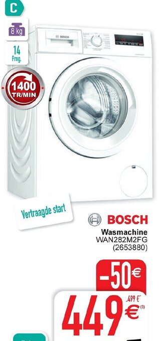 Cora Bosch Wasmachine WAN282M2FG aanbieding