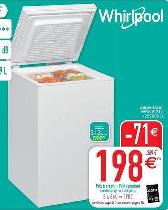 Cora Whirlpool Diepvriezer aanbieding