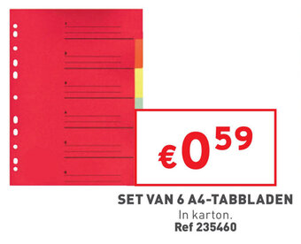 Set Van 6 A4-Tabbladen
