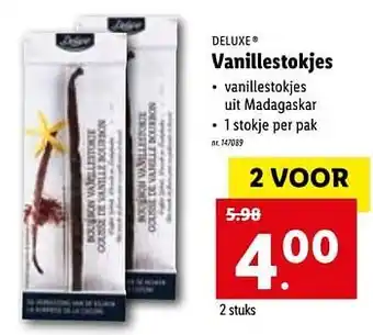 Vanillestokjes