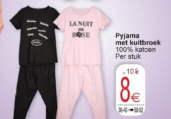 Cora Pyjama Met Kuitbroek 100% Katoen aanbieding