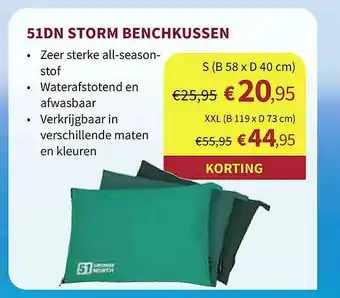 51dn storm benchkussen