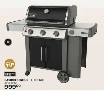 Supra Bazar Weber gasbbq genesis ii e-315 gbs aanbieding