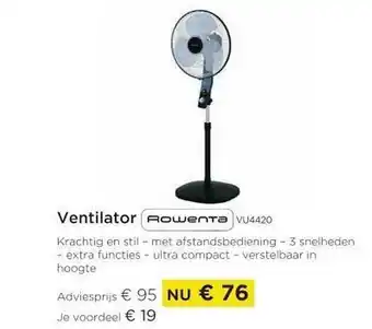 Molecule Ventilator rowenta vu4420 aanbieding