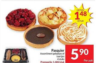 Intermarché Pasquier assortiment gebakjes of taartjes aanbieding