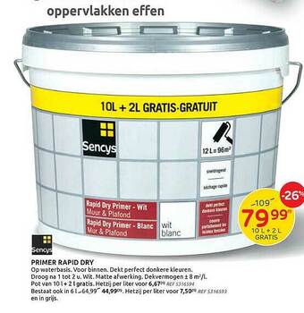 Brico Sencys primer rapid dry aanbieding