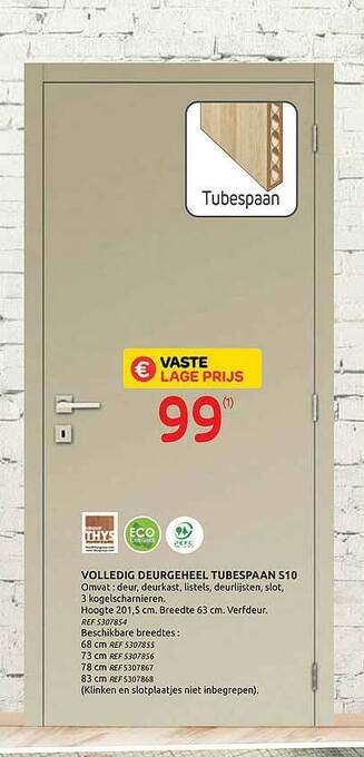 Volledig deurgeheel tubespaan S10