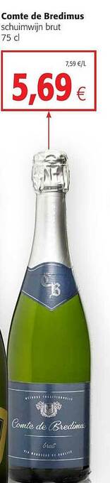 Colruyt Comte de bredimus schuimwijn 75 cl aanbieding
