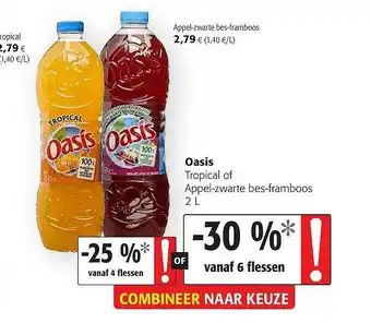 Oasis tropical of appel-zwarte bes-framboos