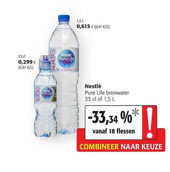 Colruyt Nestle pure life bronwater aanbieding