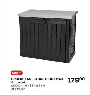 Supra Bazar Keter opbergkast store it out max antraciet aanbieding