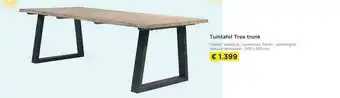 Tuintafel tree trunk