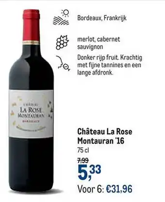Makro Château la rose montauran '16 aanbieding