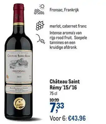 Château saint rémy '15-'16 75 cl