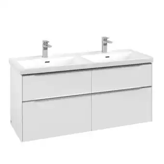 Villeroy & boch subway 3.0 wastafelonderkast 127.2x57.9cm 4 lades brilliant white