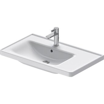 Duravit d-neo wastafel 80x48x17cm 1 kraangat rechthoek keramiek wit
