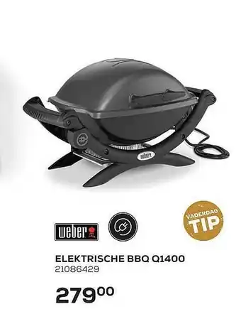 Supra Bazar Weber elektrische bbq q1400 aanbieding