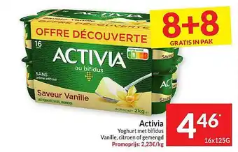 Intermarché Activia yoghurt met bifidus aanbieding
