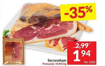Intermarché Serranoham aanbieding