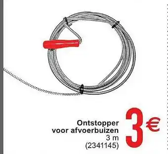 Ontstopper voor afvoerbuizen 3 m