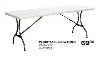 Plooitafel blow mold