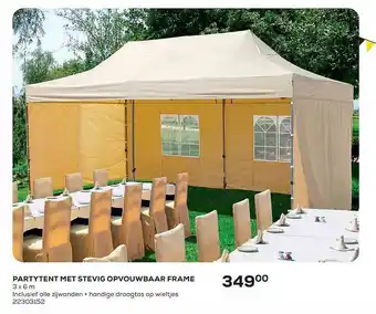 Supra Bazar Partytent met stevig opvouwbaar frame aanbieding