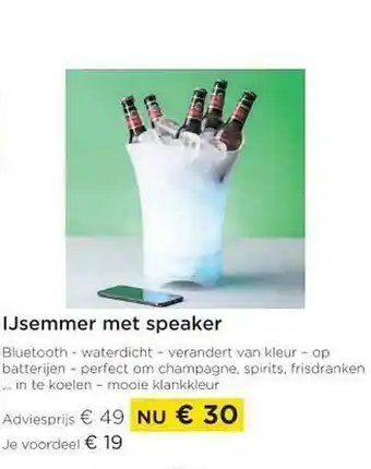Molecule Ijsemmer met speaker aanbieding