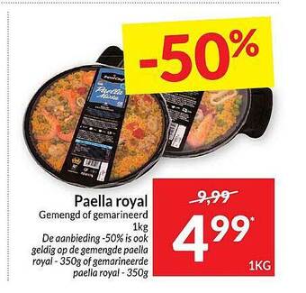 Intermarché Paella royal gemengd of gemarineerd aanbieding