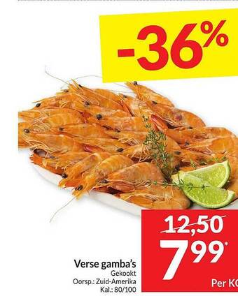 Intermarché Verse gamba's gekookt aanbieding