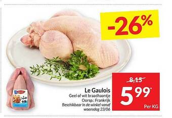 Intermarché Le gaulois geel of wit braadhaantje aanbieding