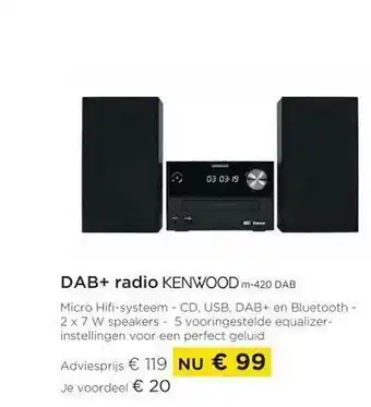 Dab+ radio kenwood m-420dab