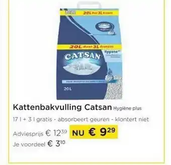 Molecule Kattenbakvulling catsan hygiene plus aanbieding
