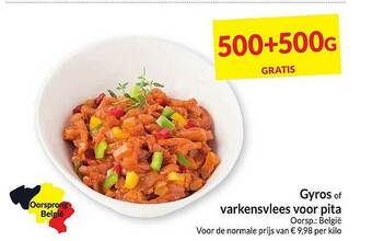 Intermarché Gyros of varkensvlees voor pita aanbieding