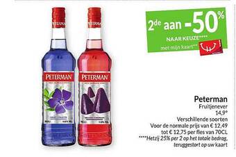 Intermarché Peterman fruitjenever aanbieding
