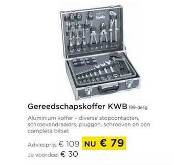 Molecule Gereedschapskoffer Kwb 199-delig aanbieding