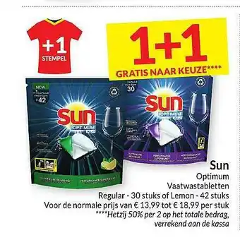 Intermarché Sun optimum vaatwastabletten aanbieding