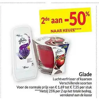 Intermarché Glade luchtverfrisser of kaarsen aanbieding