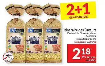 Intermarché Itinéraire des saveurs pasta uit de elzas met eieren aanbieding